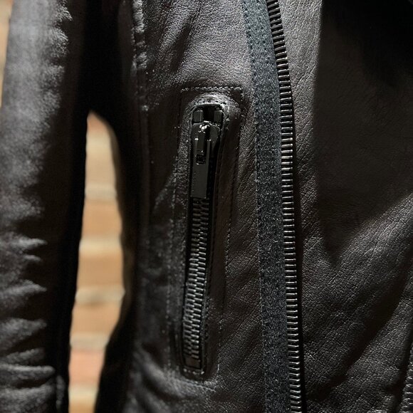 Balenciaga Women’s Classic Leather Biker Jacket - Picture 5 of 13